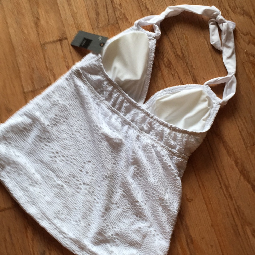 Mossimo white swim top. Xs - Picture 3 of 4